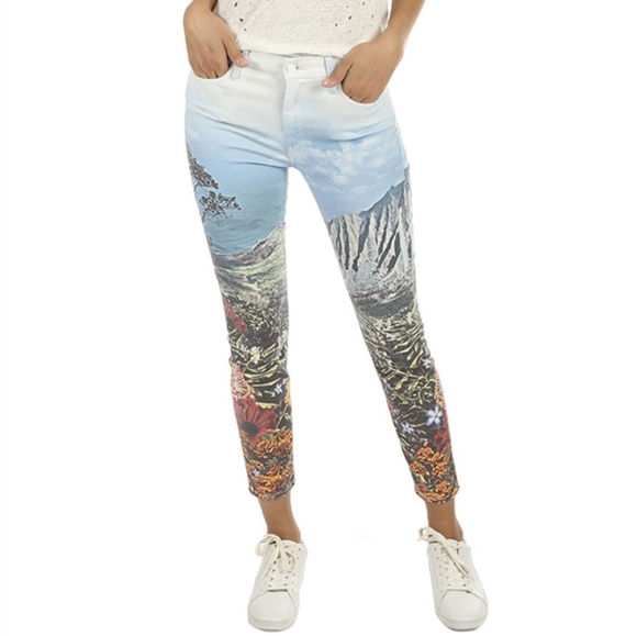 🇺🇸 Mother "The Looker" Skinny Jeans Day In Paradisea Wash Made In USA - Picture 2 of 12